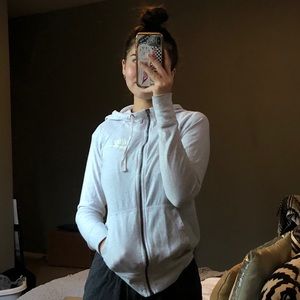 Nike white jacket w/ black specks